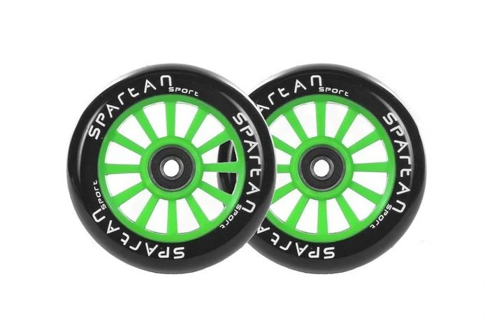 Kolečka na koloběžku SPARTAN Stunt 100 mm zelená