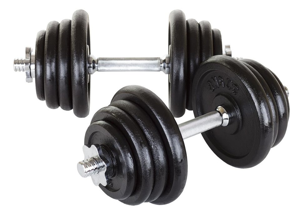 Nakládací jednoruční činkový set Spartan 2x15kg - ocelový
