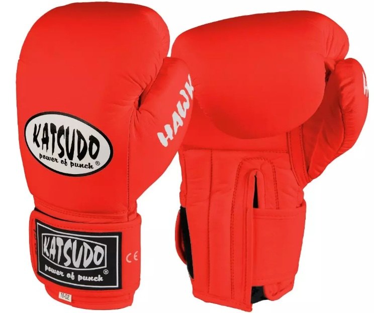 Boxerské rukavice Katsudo HAWK červené