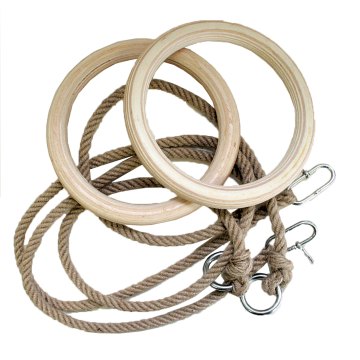Dřevěné gymnastické kruhy SPARTAN průměr 24 cm