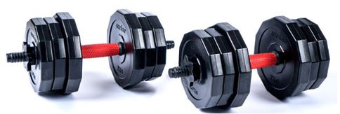 SPARTAN Jednoruční činkový set 2 x 10 kg