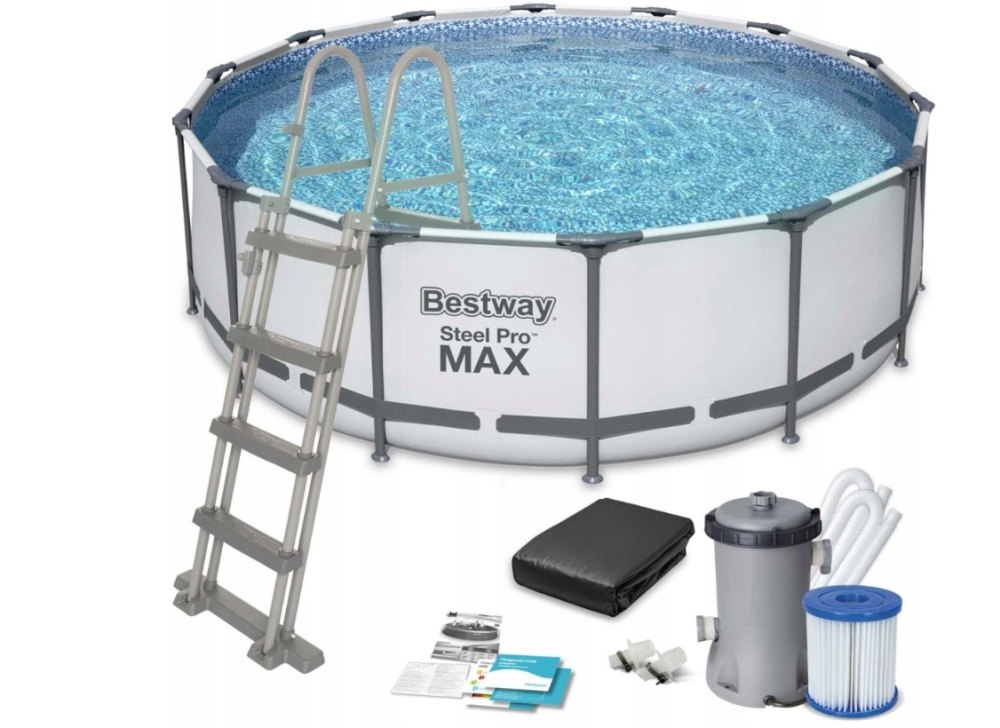 BESTWAY Steel Pro Max Bazén 427 x 122 cm, kartušová filtrace 5612X