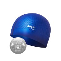 Silikonová čepice NILS Aqua NQC Dots tmavěmodrá