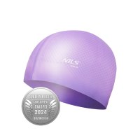 Silikonová čepice NILS Aqua NQC Dots fialová