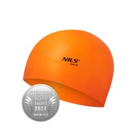 Silikonová čepice NILS Aqua NQC Dots oranžová