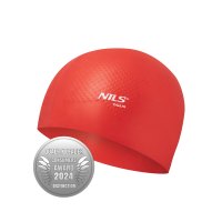 Silikonová čepice NILS Aqua NQC Dots červená