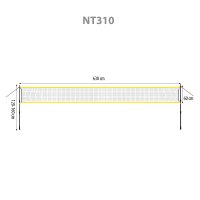 Síť na badminton s teleskopickými sloupky NILS NT310