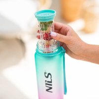 Tritanová láhev na pití NILS Camp NCD04 950 ml zeleno-růžová