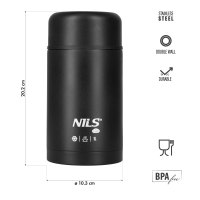 Termoska na jídlo NILS Camp NC3802 černá 1000 ml