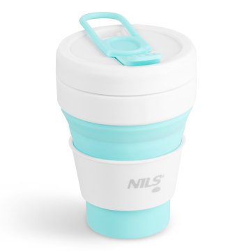 Skládací silikonový hrnek NILS Camp NC4103 355ml mátový