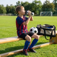 Skládací silikonová láhev NILS Camp NC4104 550ml fotbal