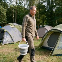 Skládací kbelík NILS Camp NC1783 šedý 5 l