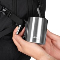 Kempingový hrnek NILS Camp NC17110 s karabinou 300ml černý