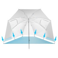Plážový slunečník / paraván NILS Camp NC17114 240 cm modrý
