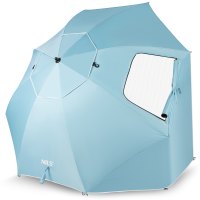 Plážový slunečník / paraván NILS Camp NC17114 240 cm modrý