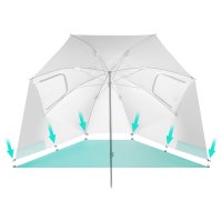 Plážový slunečník / paraván NILS Camp NC17114 240 cm zelený