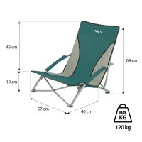 Plážové křeslo NILS NC3035 zelené