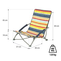 Plážové křeslo NILS NC3035 modro-žluté