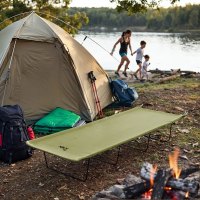 Skládací kempingové lehátko NILS Camp NC3504 zelené 190 cm