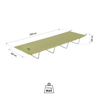 Skládací kempingové lehátko NILS Camp NC3504 zelené 190 cm