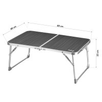 Skládací kempingový stůl NILS Camp NC3402 60x40x25 cm tmavě šedý