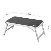 Skládací kempingový stolek NILS Camp NC3403 50x30x20 cm šedý