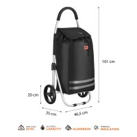 Skládací nákupní taška na kolečkách NILS NC4304 45L černá