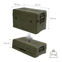 Skládací box s víkem NILS Camp NCB4003 42L zelený