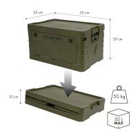 Skládací box s víkem NILS Camp NCB4004 50L zelený