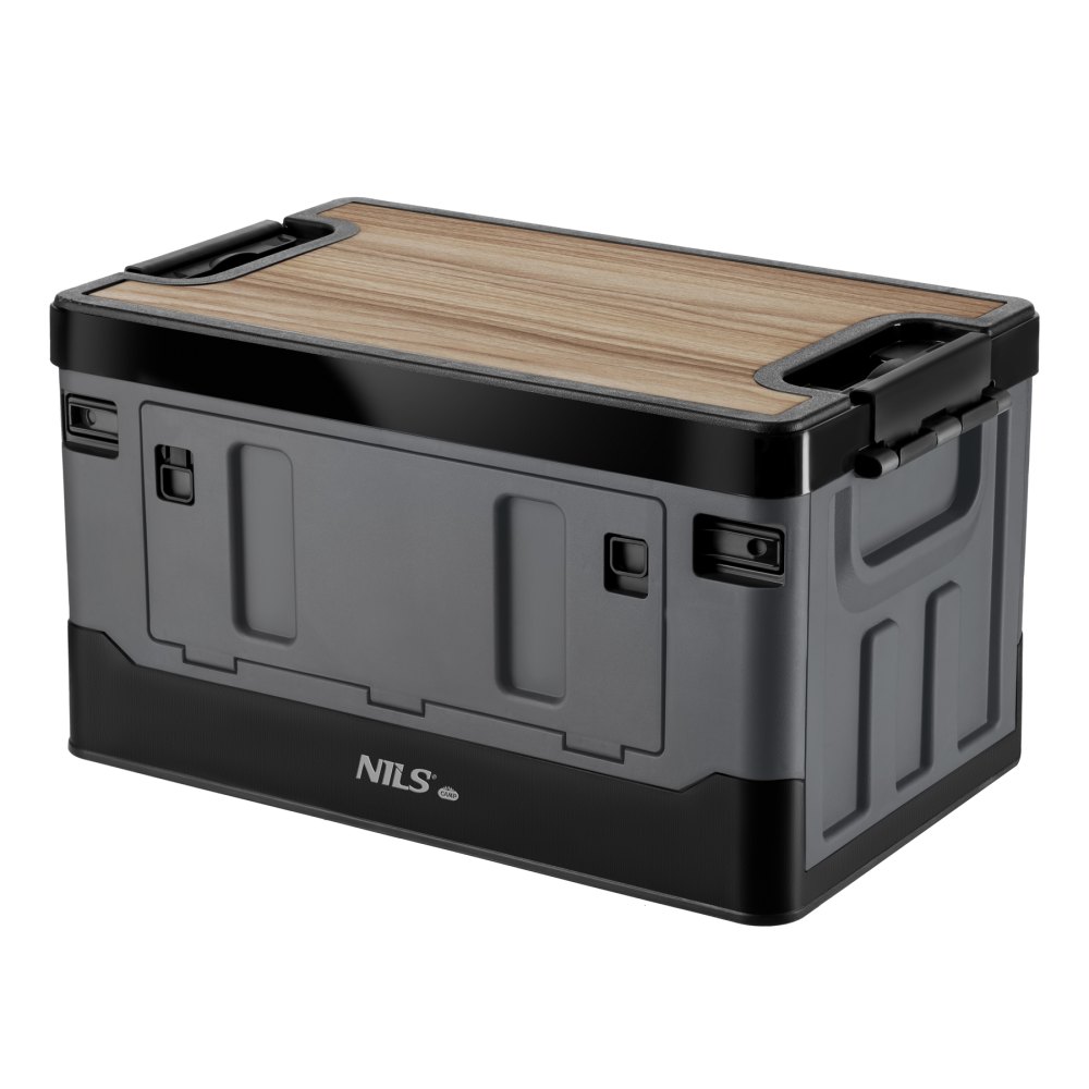 Skládací box NILS Camp NCB4601 2v1 s víkem a dřevěnou deskou 38 litrů