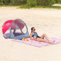Samorozkládací plážový stan NILS Camp NC3142 červený