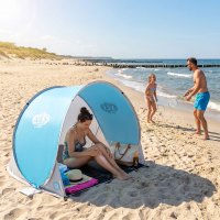 Samorozkládací plážový stan NILS Camp NC3173 modro-šedý