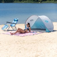 Samorozkládací plážový stan NILS Camp NC3174 šedý
