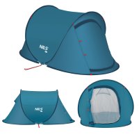 Samorozkládací plážový stan NILS Camp NC3743 modrý
