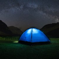 Turistický stan NILS Camp NC6033 Nightfall modrý/světle šedý