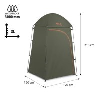 Skládací převlékací / sprchovací kabina NILS Camp NC3025 zelená