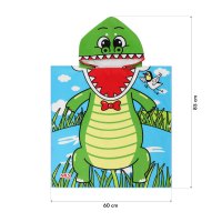 Ručník - pončo z mikrovlákna NILS aqua NAR20 Crocodile