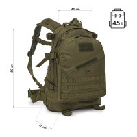 Batoh NILS Camp NC3904 Vanguard zelený 45L