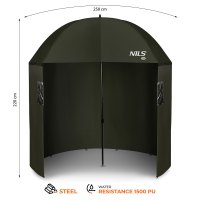 Rybářský deštník s 3/4 bočnicí NILS Camp NC4702