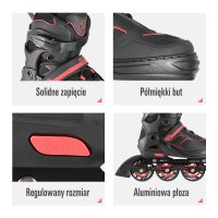 Kolečkové brusle NILS Extreme NA14174 černo-červené