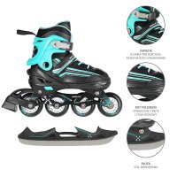 Brusle NILS Extreme NH18190 2v1 černo-modré