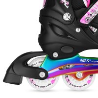 Brusle NILS Extreme NH10905.2 4v1 duhové/růžové
