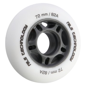 Matná kolečka NILS Extreme PU 72x24 82A, bílá, 4 ks