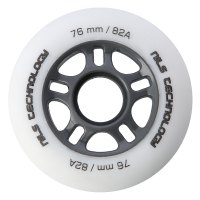 Matná kolečka NILS Extreme PU 76x24 82A, bílá, 4 ks