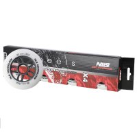 Matná kolečka NILS Extreme PU 90x24 82A, bílá, 4 ks