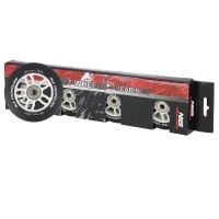 Matná kolečka NILS Extreme PU 90x24 82A s ložisky ABEC 9, černá, 4 ks