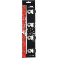 Matná kolečka NILS Extreme PU 90x24 82A s ložisky ABEC 9, černá, 4 ks