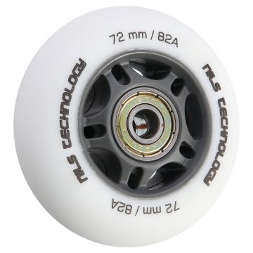 Matná kolečka NILS Extreme PU 72x24 82A s ložisky ABEC 9, bílá, 4 ks