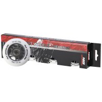 Matná kolečka NILS Extreme PU 76x24 82A s ložisky ABEC 9, bílá, 4 ks