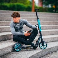 Koloběžka NILS Extreme HM124T s kotoučovou brzdou tyrkysová